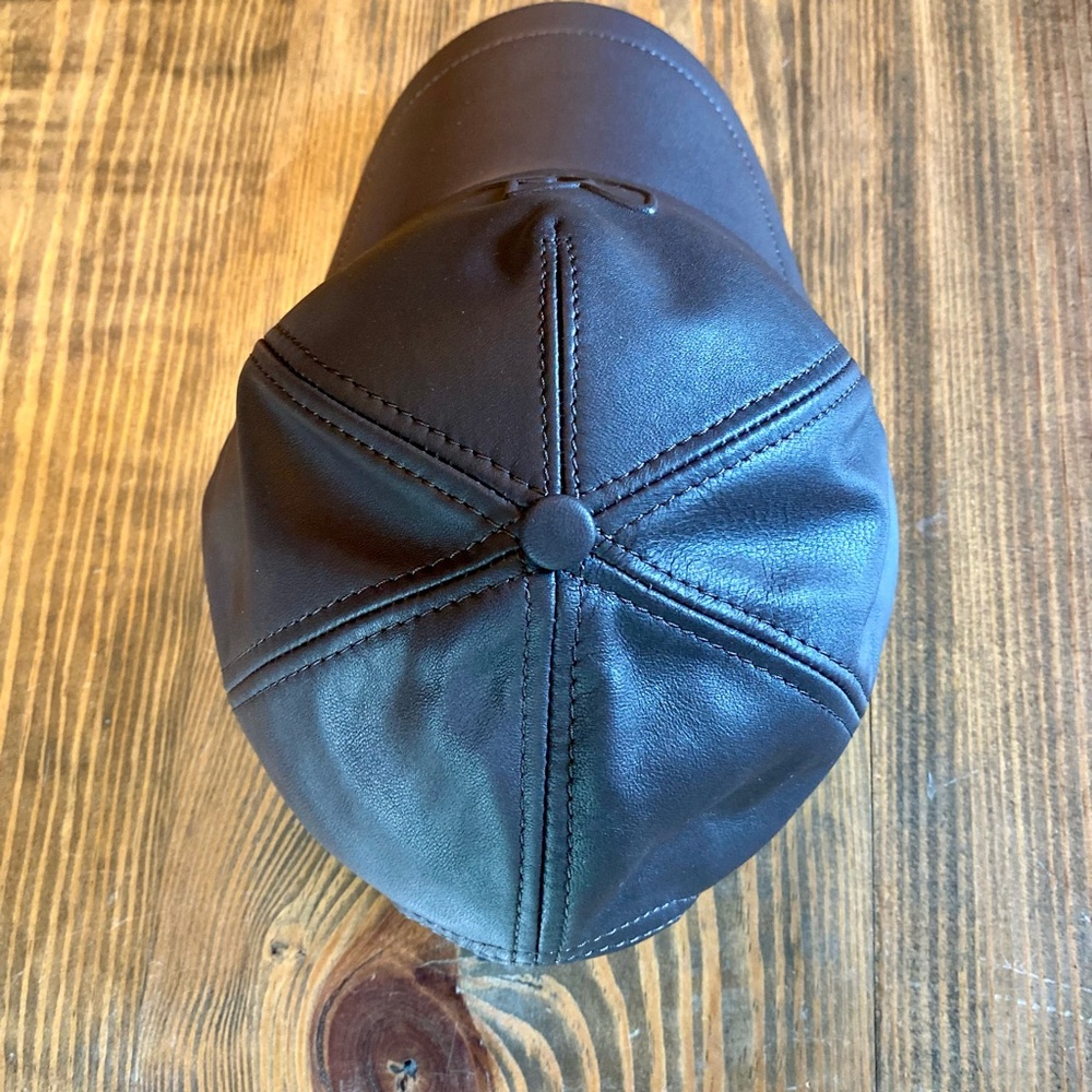 ba&sh HALY brown leather hat - Picture 5 of 6